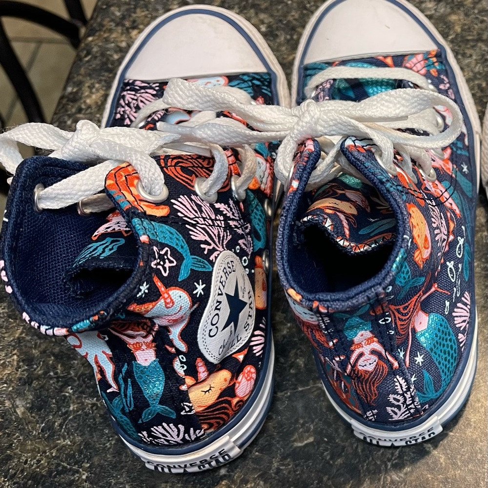 Converse high top mermaid shoes